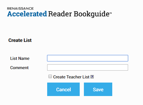 the List Name field on the Create List page